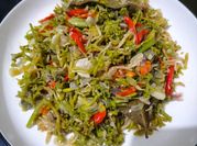 Gambar tumis bunga pepaya teri nasi