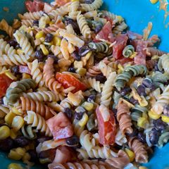 A picture of Mexican pasta salad.