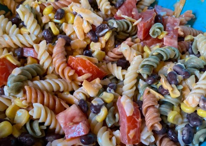 Steps to Make Ultimate Mexican pasta salad for Healthy Recipe