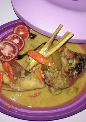Foto resep Kepala kakap bumbu kuning