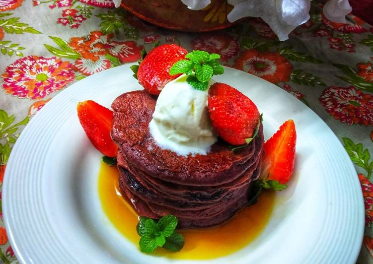 Recipe of Perfect Red velvet Pancake