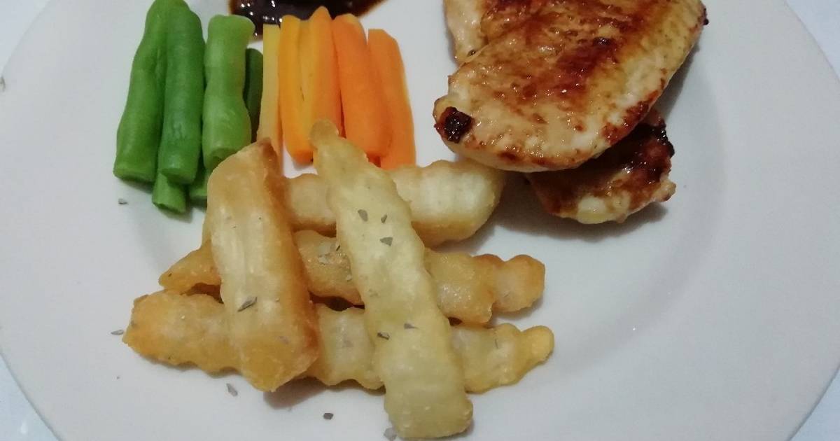 Resep Chicken steak rumahan sauce lada hitam oleh Si Mbok Cookpad