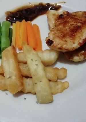 Foto resep Chicken steak rumahan sauce lada hitam