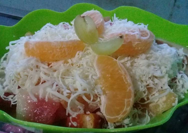 Cara Membuat Salad buah No Mayo Enak Dan Mudah