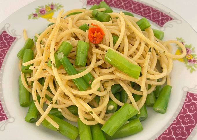 Resep Spageti aglio olio ccok Untuk diet, Enak