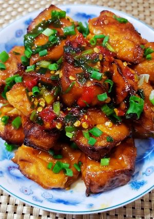 Hình của món Đậu hũ chiên nước mắm.