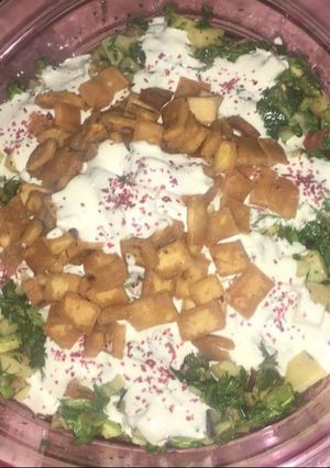 صورة لوصفة فتة خضار