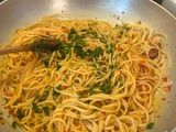 Spaghetti in padella 82 con il capriccio di pesce calabrese