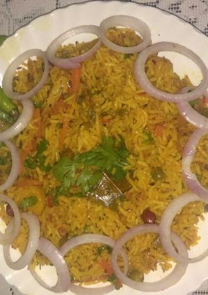 A picture of Veg biryani.