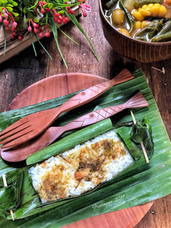 Foto resep Nasi bakar ikan asin, memanfaatkan lauk sisa