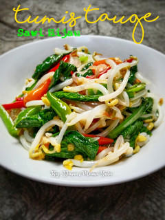Foto resep Tumis Tauge Sawi Hijau