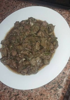 صورة لوصفة كبده و قلوب دجاج