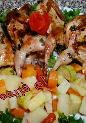 صورة لوصفة السمان بالخضروات
