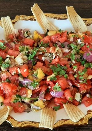 A picture of Watermelon salsa.