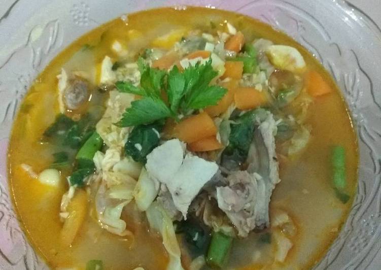 Resep Sop ayam Dan sayuran yang Enak