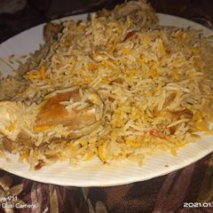 Chicken biryani A picture of Chicken biryani.