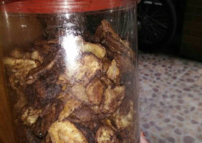 Resep Kripik pisang coklat simple Anti Gagal