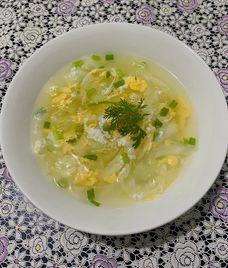 canh bắp cải trứng