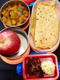 Ajwain paratha and aloo baingan sabzi