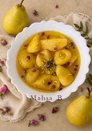 عکسی از دستور کمپوت گلابی