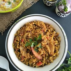 A picture of Masoor pulao.