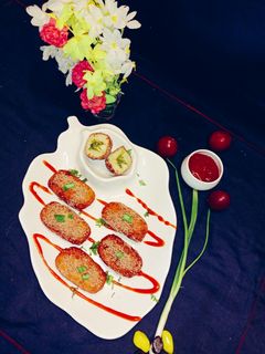 आलू रोल विथ स्टफ्ड चीज कोकोनट चटनी रेसिपी मुख्य फोटो