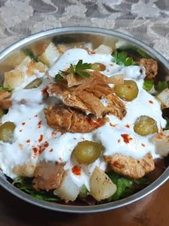 صورة لوصفة فتة شاورما الدجاج