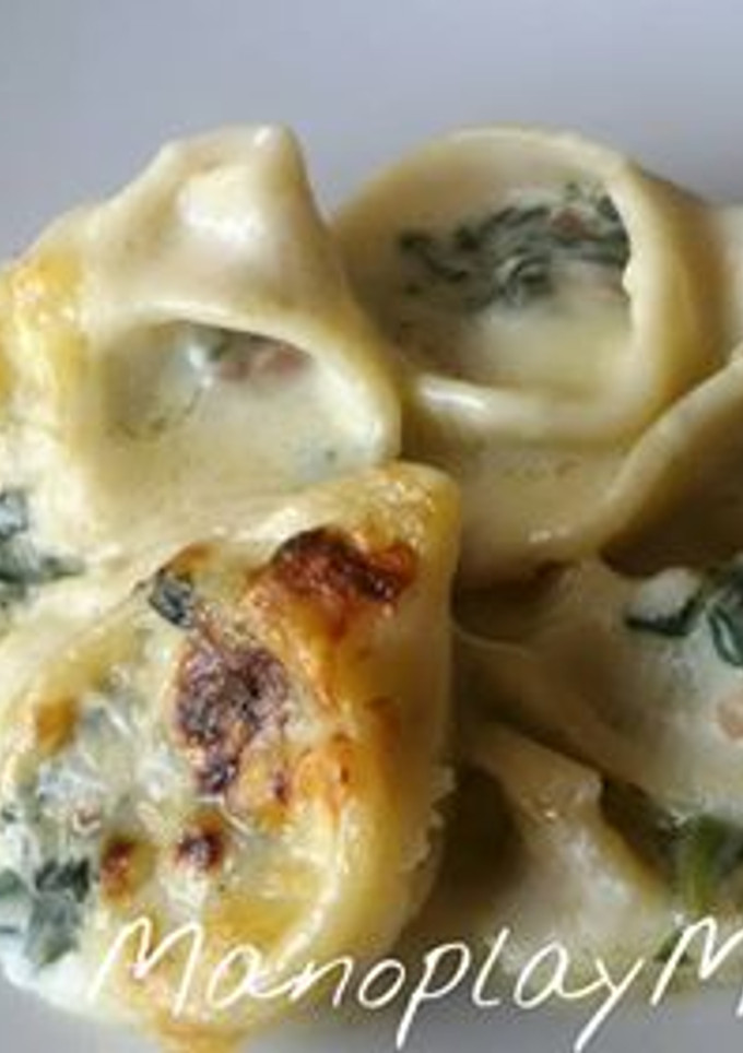 Una foto de Lumaconi rellenos de espinacas en gme, gmf y tradicional