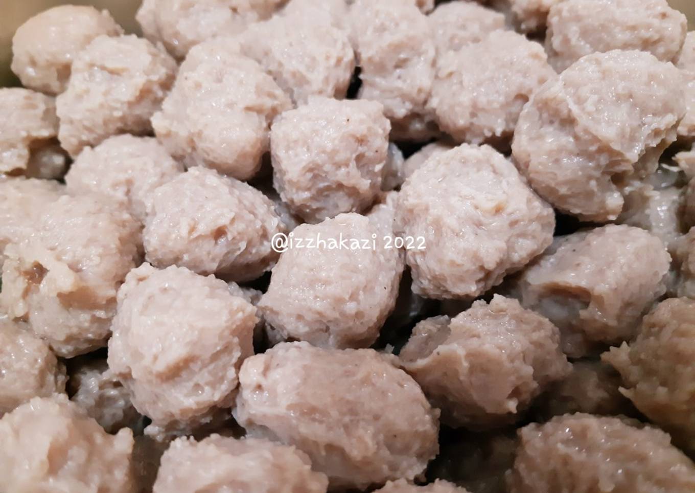 Bakso Sapi dengan Tepung Sagu (Tanpa Baking Powder)