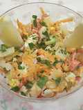 Ensalada de palitos de cangrejo (kanikama)