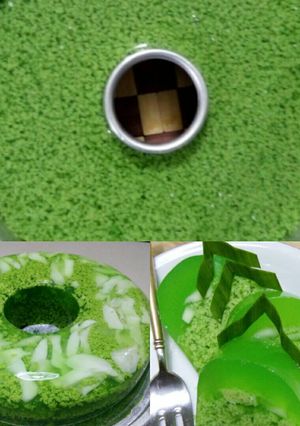 Foto resep Puding Lumut(Moss Coconut Podeng)
