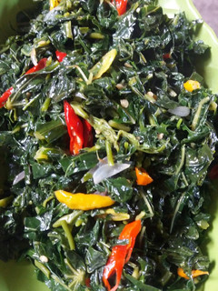 Foto resep Bismillah,tumis daun pepaya & daun singkong