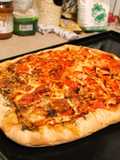 Pizza con orillas de queso