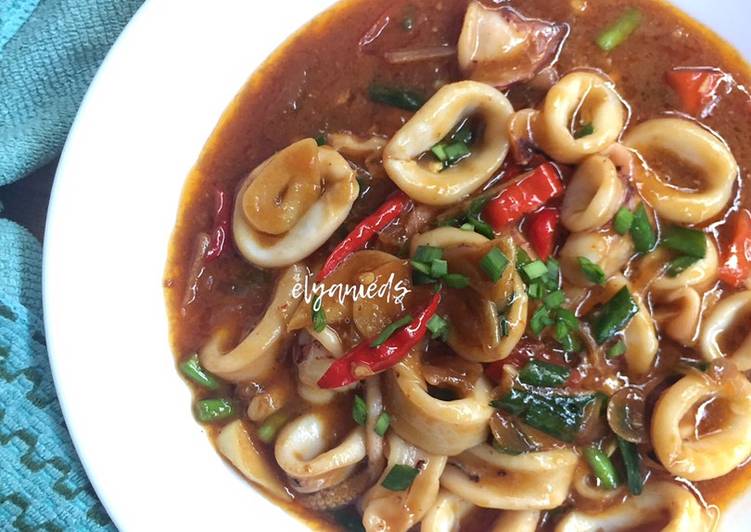 Langkah memasak Cumi ala warung tenda #simple dan #mudah yang Bikin Ngiler