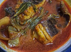 Gambar Asam Pedas Ikan Pari & Sawi Jeruk