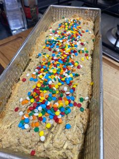 Una foto de Queque avena plátano y manzana