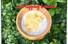 Oats overnight mix chia seed with topping banana