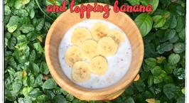 Hình ảnh món Oats overnight mix chia seed with topping banana