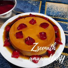 A picture of Custard Cream Caramel with Jelly.