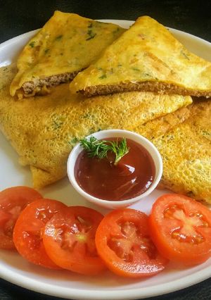A picture of Eggless Bread Omlette.