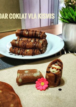 Foto resep Dadar coklat isi vla kismis