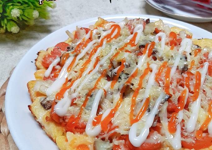 Pizza Roti Tawar Teflon