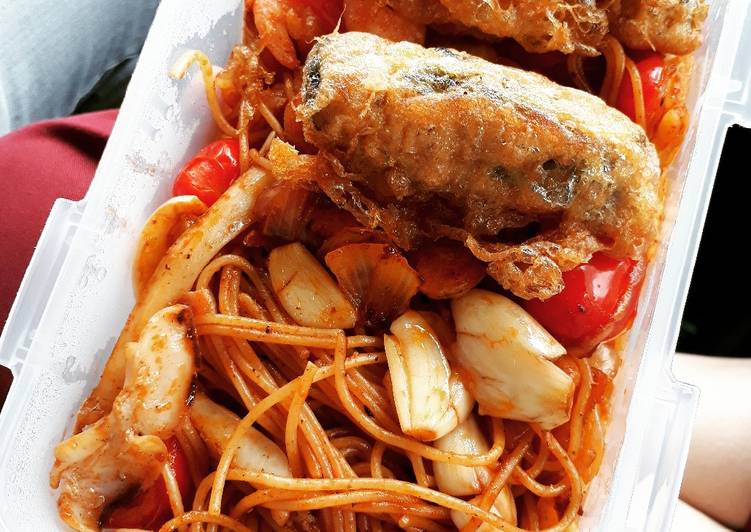 Resep Spageti seafood marinara 😚 yang Sempurna