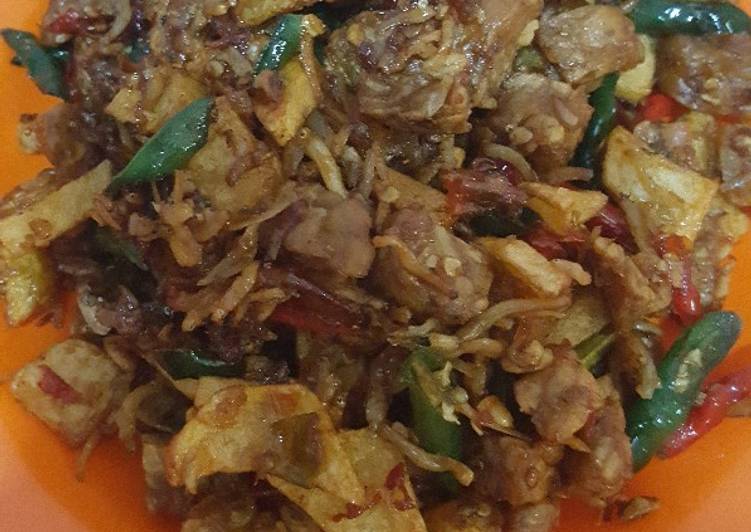 Resep Sambal kering tempe kentang Anti Gagal