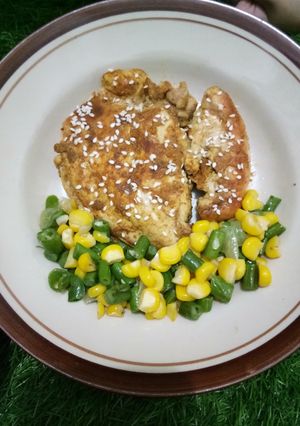 Foto resep Menu diet : Ayam Panggang bumbu kari (pakai teflon)