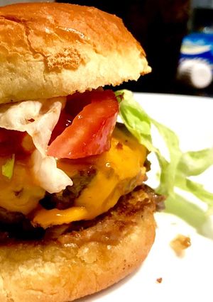 Una foto de Hamburguesa casera
