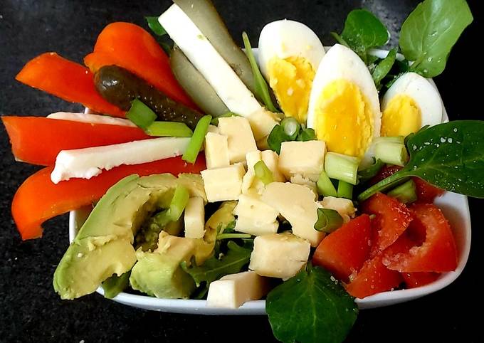 My Cheese Salad Lunch 🥰#Lunch#Sidedish