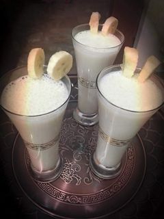 صورة لوصفة حليب بالموز