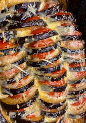 Melanzani-Tomaten-Mozzarella Auflauf (Parmigiana) Rezepthauptbild