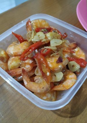 Foto resep Udang saus tiram pedas by rahmaweka